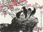 Peach Blossoms and Starling by 
																	 Bai Xueshi